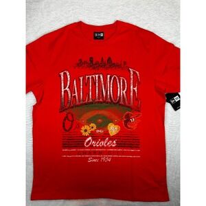 New Era Baltimore Orioles Charm City Graphic T-Shirt Red MLB Mens XXL NWT